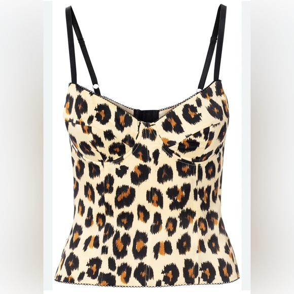 Sergio Hudson Tops - SERGIO HUDSON $1395 Cheetah Leopard Print Corset Bustier Size 12 NWT